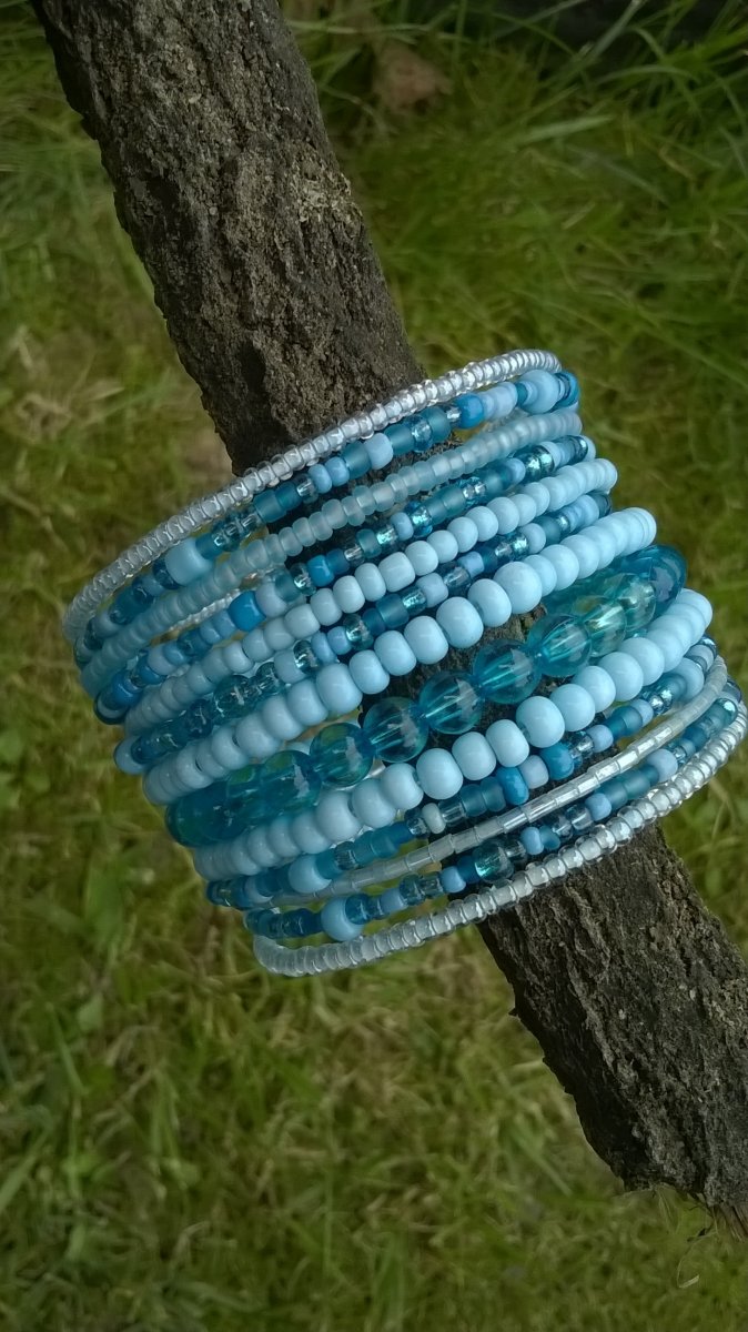 Modrý melír náramek