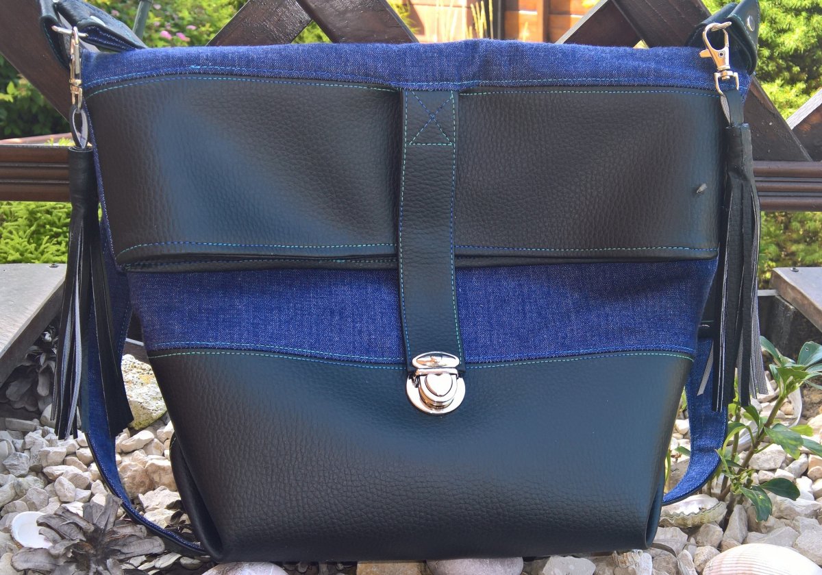 Džínová kabelka s peněženkou