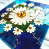 Ručně malované skleněné hodiny 25x25cm jediný originál!!