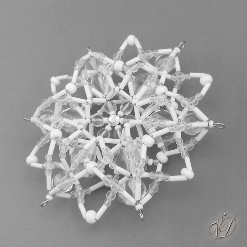 Originální vánoční korálková hvězda 3D - KO112