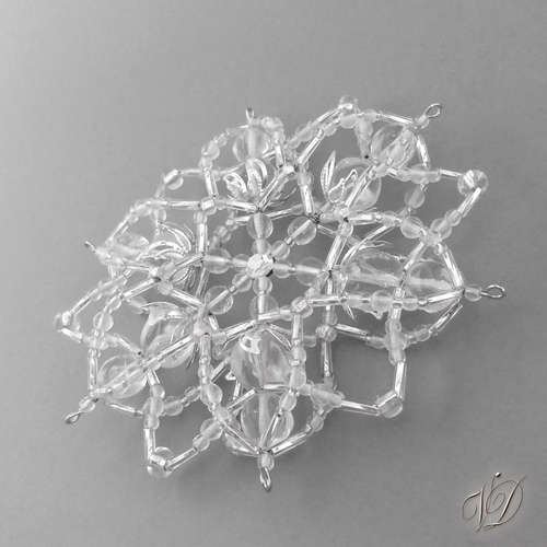 Originální vánoční korálková hvězda  3D - KO115