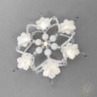 Vánoční hvězda z korálků KO178 - 3D (PEVNÁ A NEREZ)