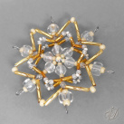 Vánoční hvězda z korálků KO181 - 3D (PEVNÁ A NEREZ)