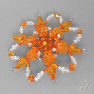 Vánoční hvězda z korálků KO190 - 3D (PEVNÁ A NEREZ)