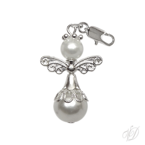 Přívěsek s karabinkou 0844 - Andělíček pro štěstí B