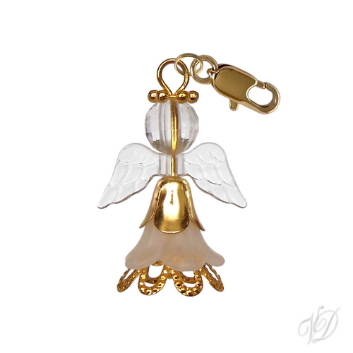 Andělíček přívěsek s karabinkou pro štěstí J (0965)