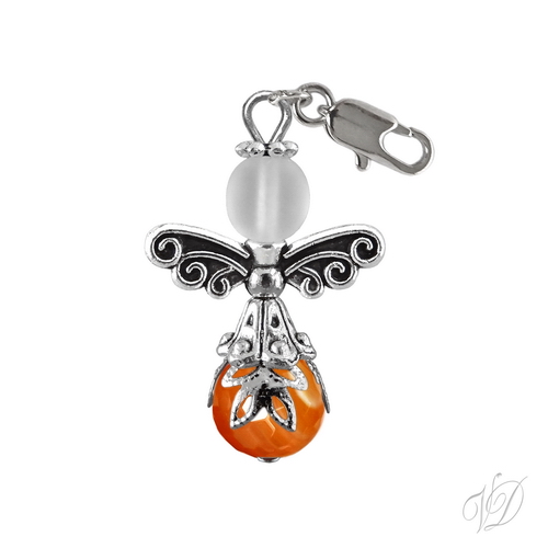 Anděl přívěsek s karabinkou Sardonyx achát broušený (1126)