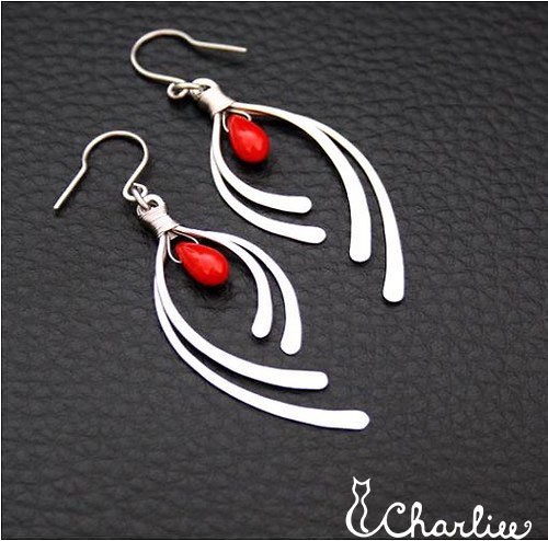 ČERVÁNKOVÉ - korál- tepané- hypoalergenní chirurgická ocel