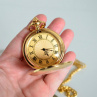 Kapesní hodinky zdobené ČERNÉ, hodinkový náhrdelník