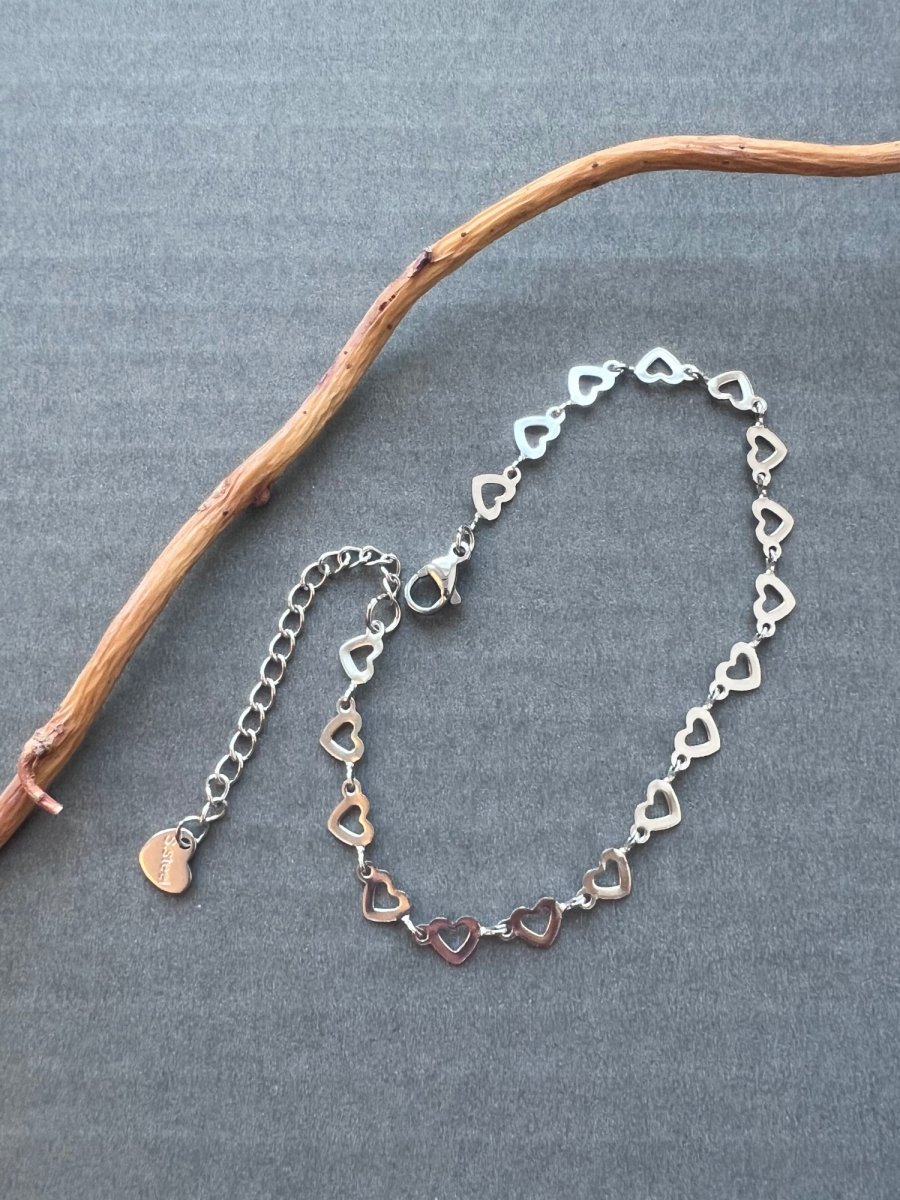 Srdíčkový náramek - S.Steel