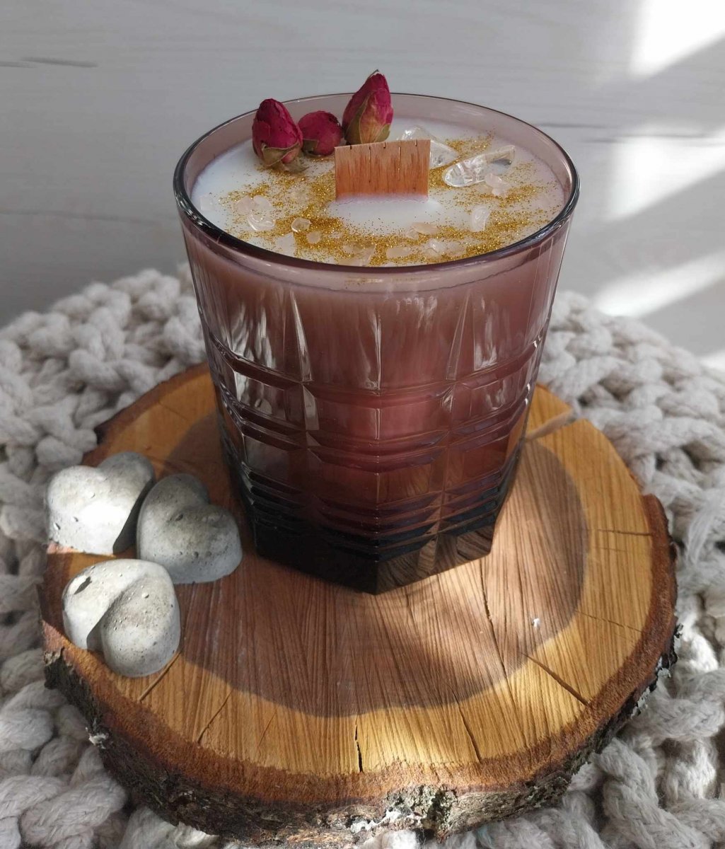 Svíčka skleněná růžička