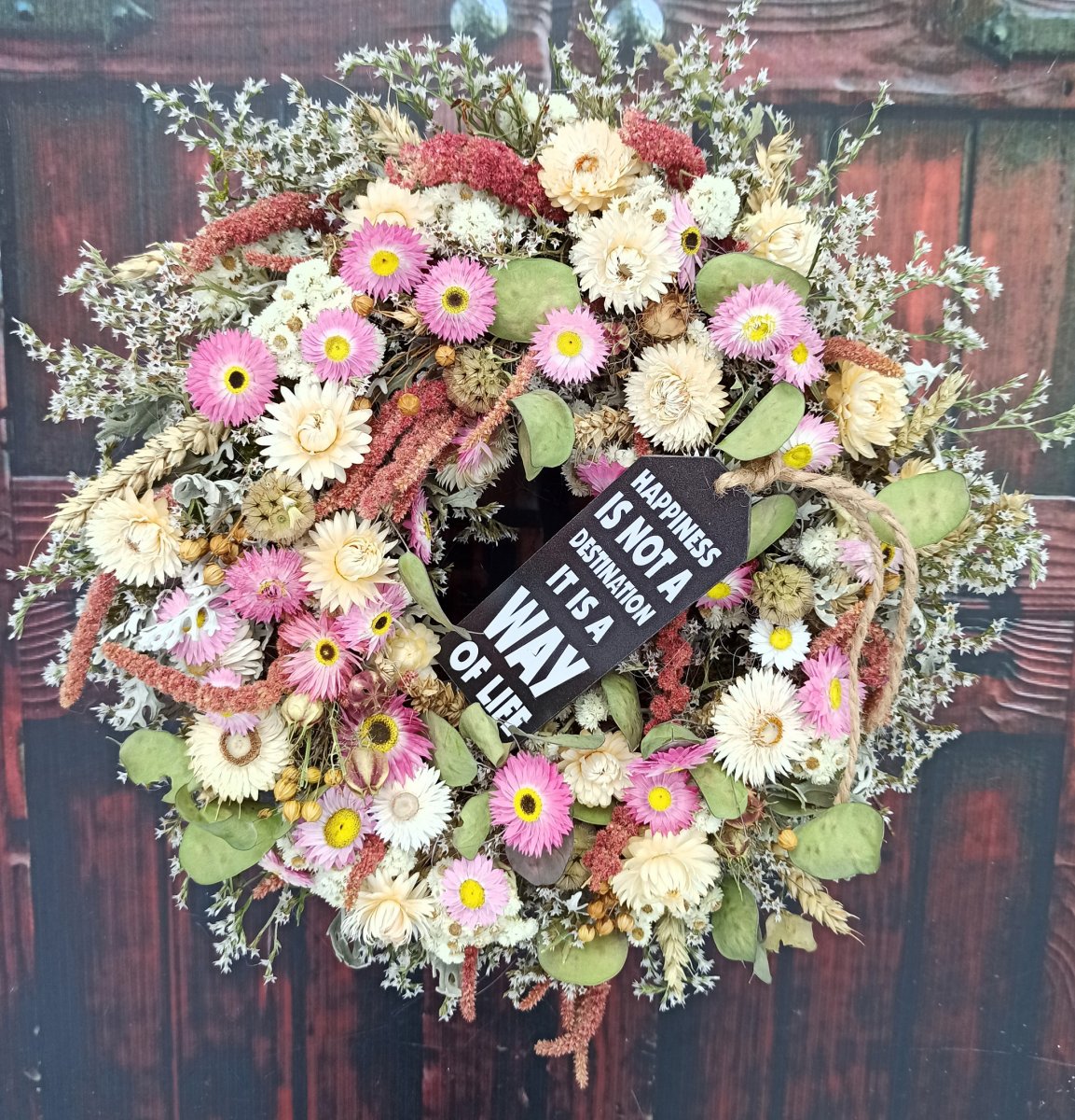 Věneček přírodní s cedulkou i bez