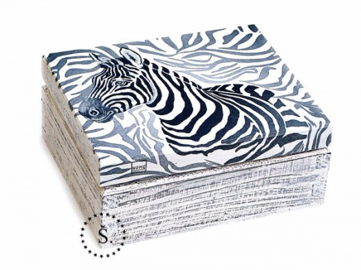 krabička - truhlička - šperkovnice - zebra