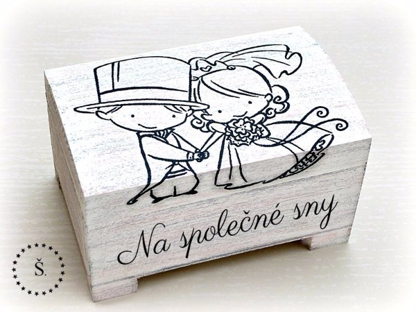 svatební truhlička na magnet