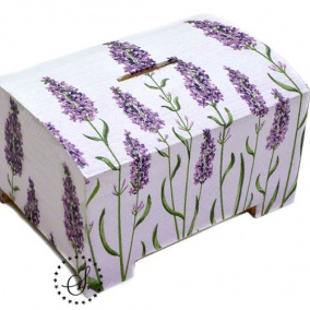 dřevěná pokladnička jemné klasy levandule