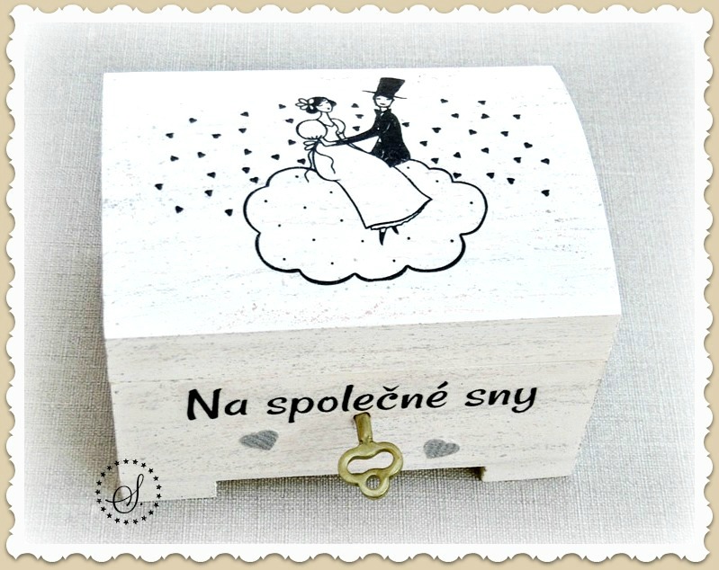 svatební truhlička - pokladnička