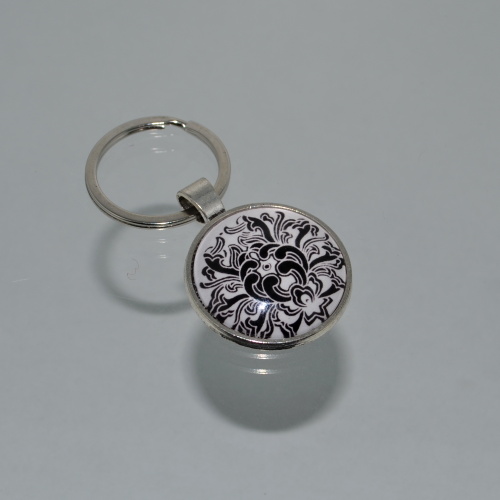 Přívěsek na klíče - černobílý (3991)