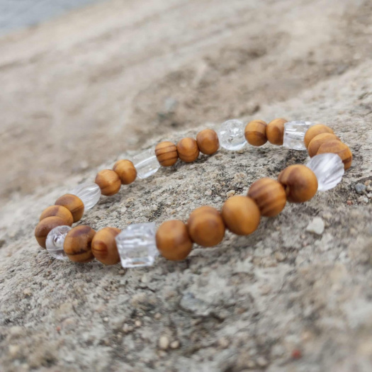 Náramek natural kostky