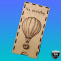 Dřevěná krabička na peníze - Let balónem