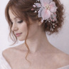 Autorská ozdoba do vlasů z nylonových květů – jemná růžová elegance