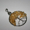 Amulet STROM ŽIVOTA - Citrín - chirurgická ocel
