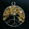 Amulet STROM ŽIVOTA - Citrín - chirurgická ocel