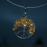 Amulet STROM ŽIVOTA - Citrín - chirurgická ocel