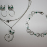 Kočička - náhrdelník - chirurgická ocel Swarovski