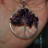 Amulet AMETYSTOVÝ STROM ŽIVOTA - chirurgická ocel