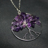 Amulet AMETYSTOVÝ STROM ŽIVOTA - chirurgická ocel