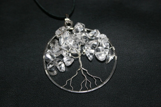 Amulet KŘIŠŤÁLOVÝ STROM ŽIVOTA - chirurgická ocel