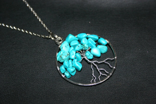 Amulet TYRKENIT - STROM ŽIVOTA - chirurgická ocel