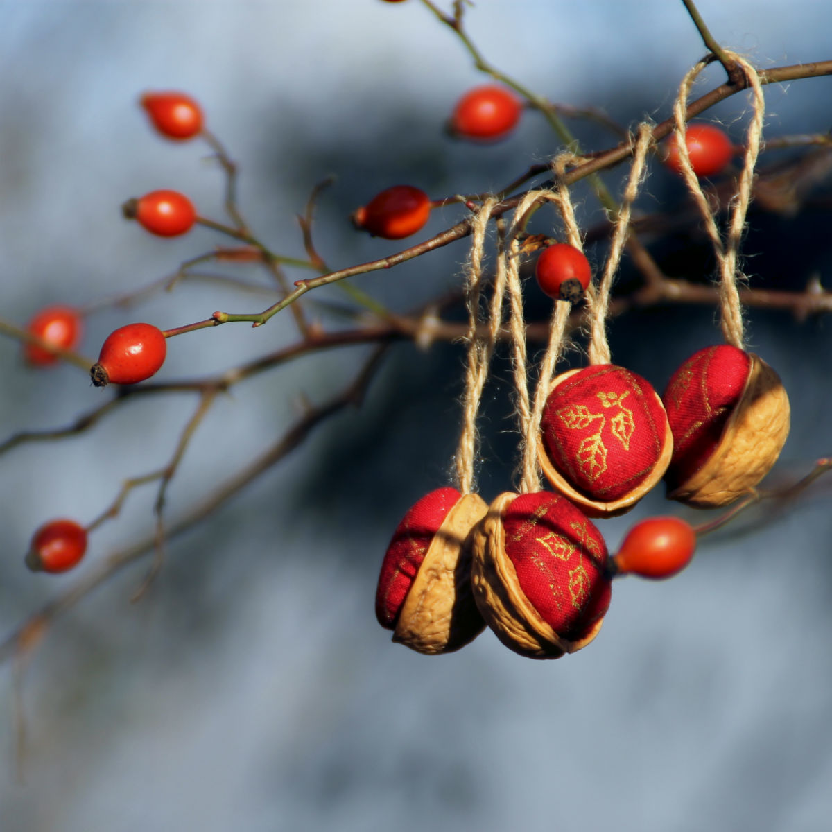 Retro Vánoční ozdoby - oříšek