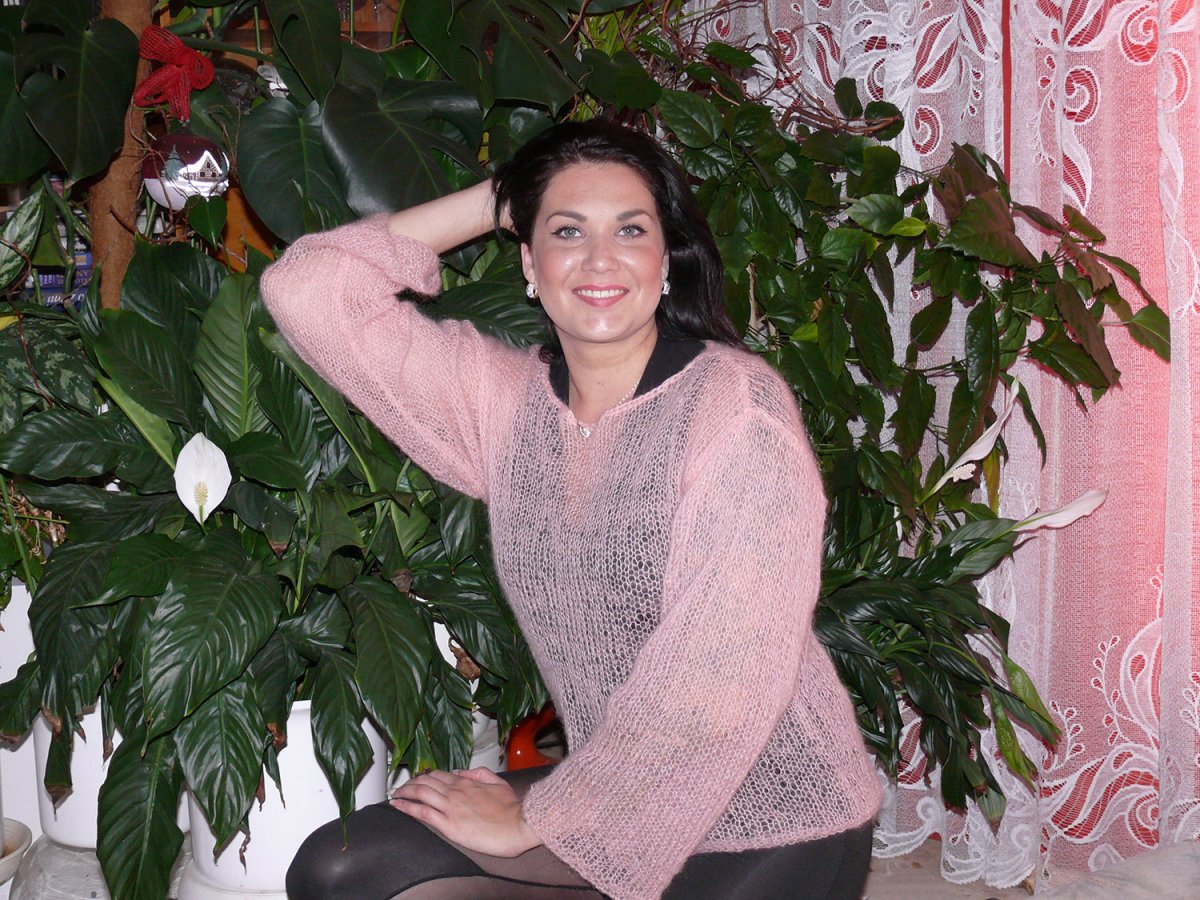 Mohérový svetr v boho stylu