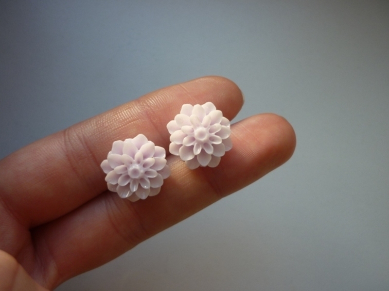 Náušnice - pecky - svěží květiny