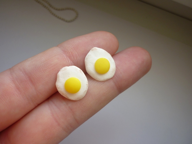 Fimo vajíčka - náušnice