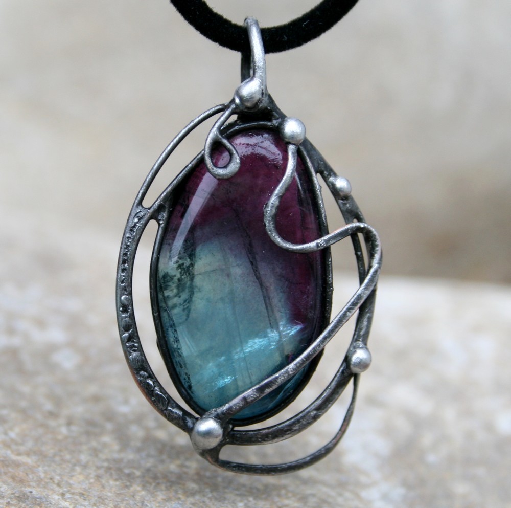 Fluorit přívěsek/náhrdelník