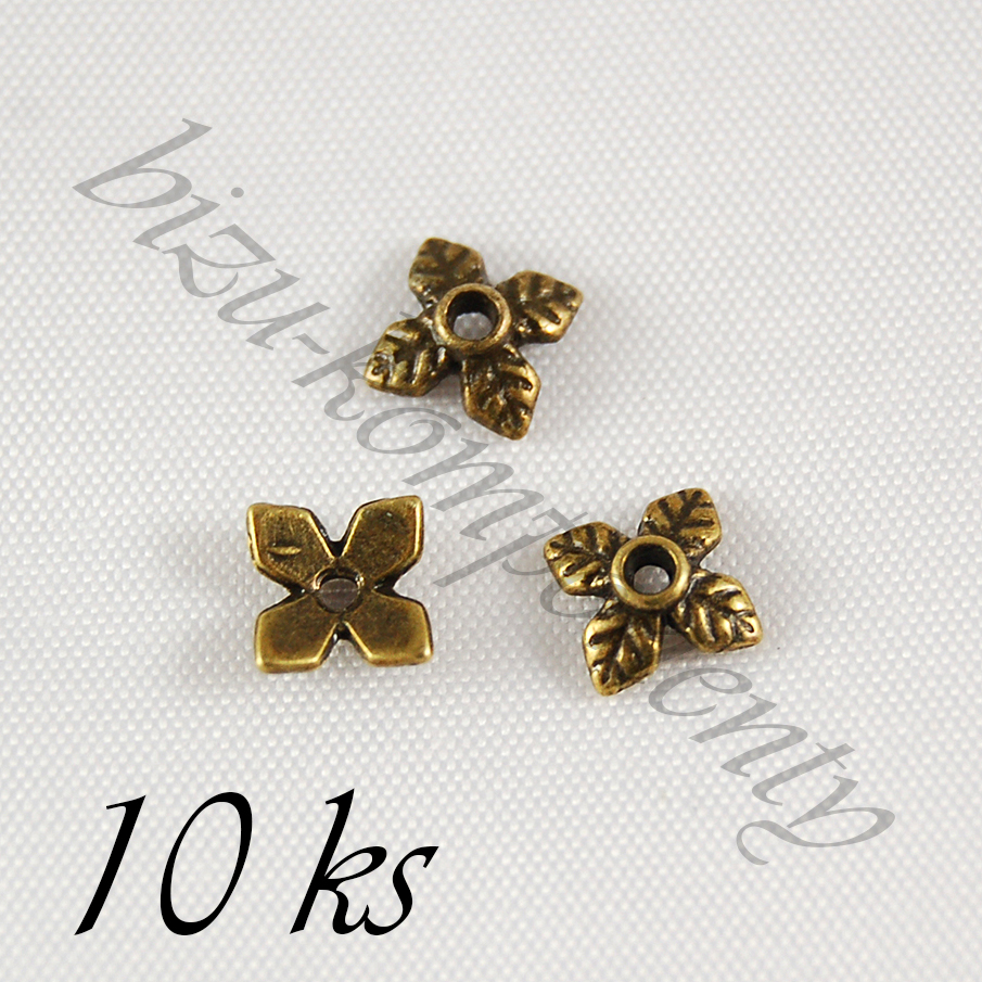 Mini bronzový čtyřlistý kaplík (22 0029)