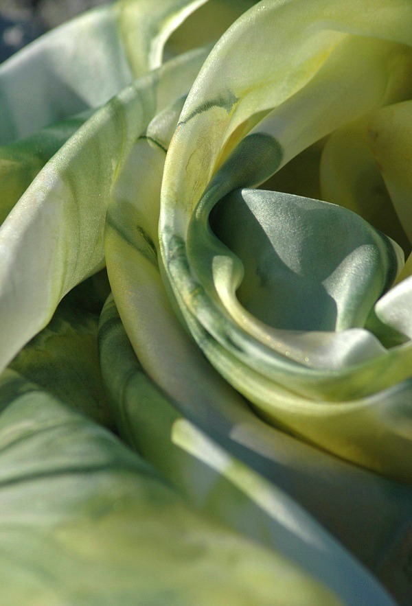 Limetka a citron - hedvábný šátek