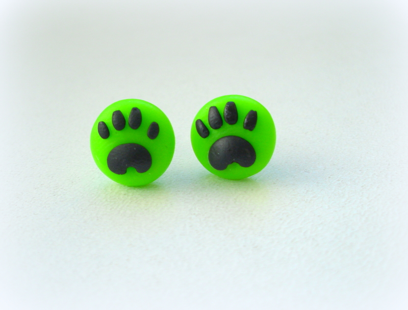 Mini tlapky - neonově zelené