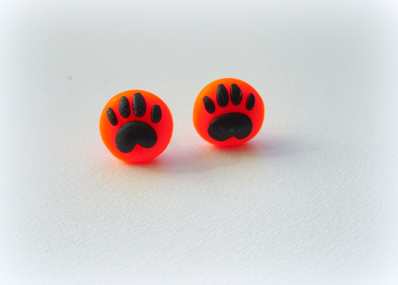 Mini tlapky - neonově oranžové