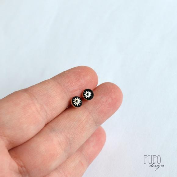 STEAMPUNKOVÉ PECKY AG925/1000 - ČERNÉ