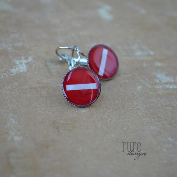 ZÁKAZ VJEZDU !!! závěsné naušničky