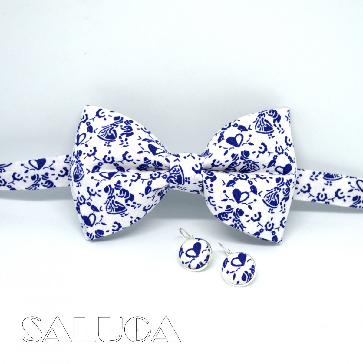 Folklórny motýlek a náušnice 