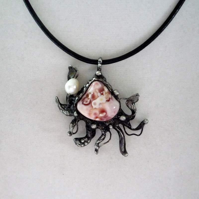 Chobotnička..achát,perla