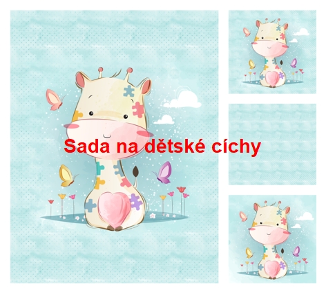 Autorská sada bavlněných panelů na peřinku č.24