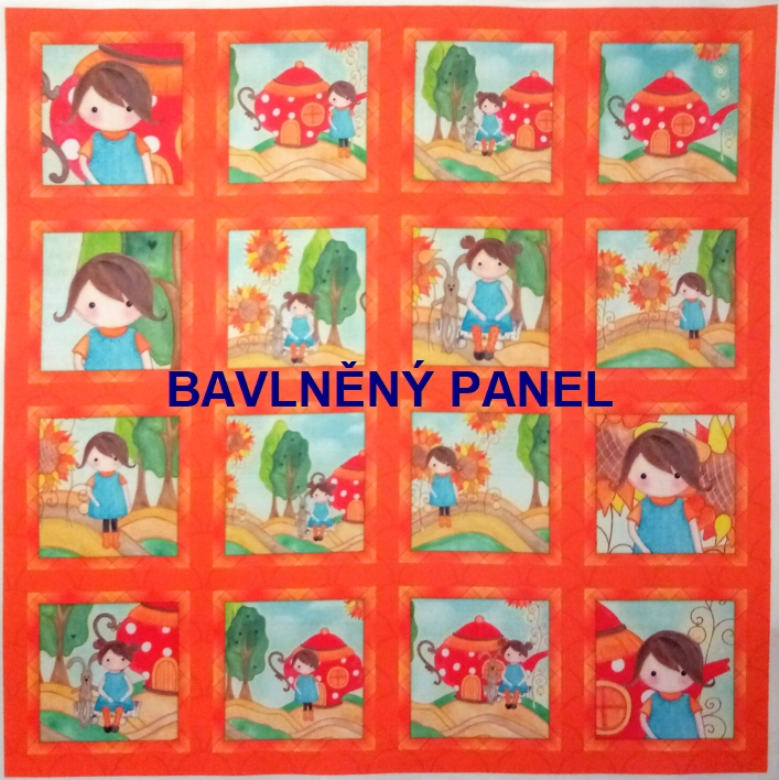 BAVLNĚNÝ PANEL / I NA PEXESO/ 35 x 35 cm  FNP24