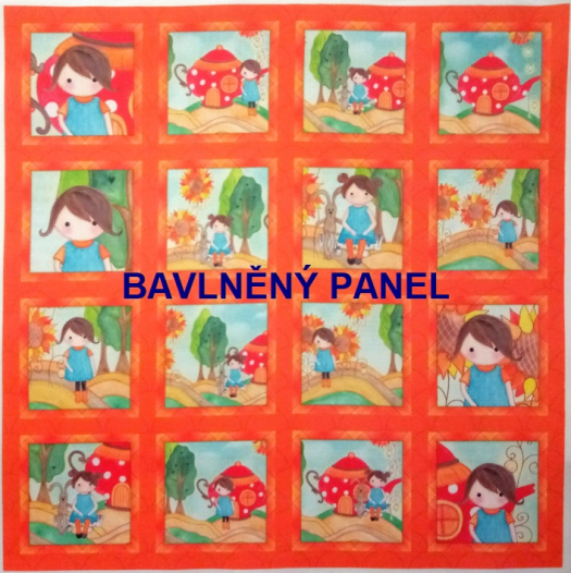 BAVLNĚNÝ PANEL / I NA PEXESO/ 35 x 35 cm  FNP24