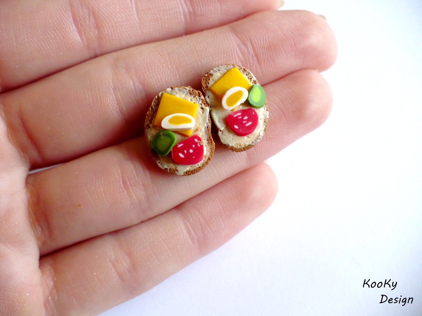Pecičkové náušnice - chlebíčky