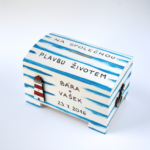 Svatební pokladnička střední námořnická